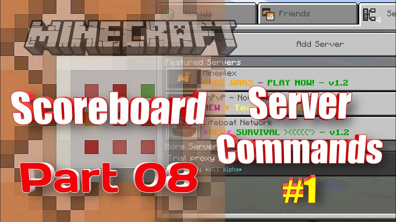 How to use scoreboard command toturials| Part 8 | Server Commands #1 ...