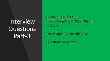#3 Accessor Properties | Hoisting | Typeof In Javascript | Frontend Javascript Interview Questions |