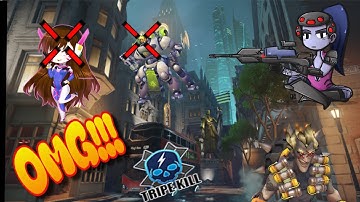 Trying Widowmaker on PC for first time/Awesome Overwatch gameplay!!