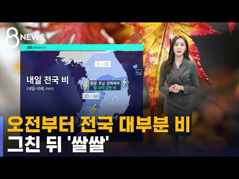 [날씨] 오전부터 전국 대부분 비…그친 뒤 '쌀쌀' / SBS