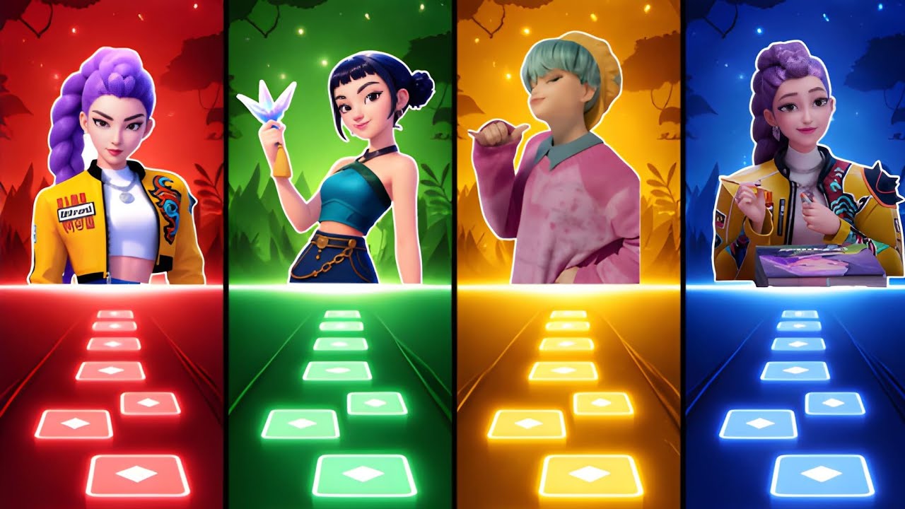 Tiles Hop - KPop Demon Hunters Coffin Dance Cover 🎶