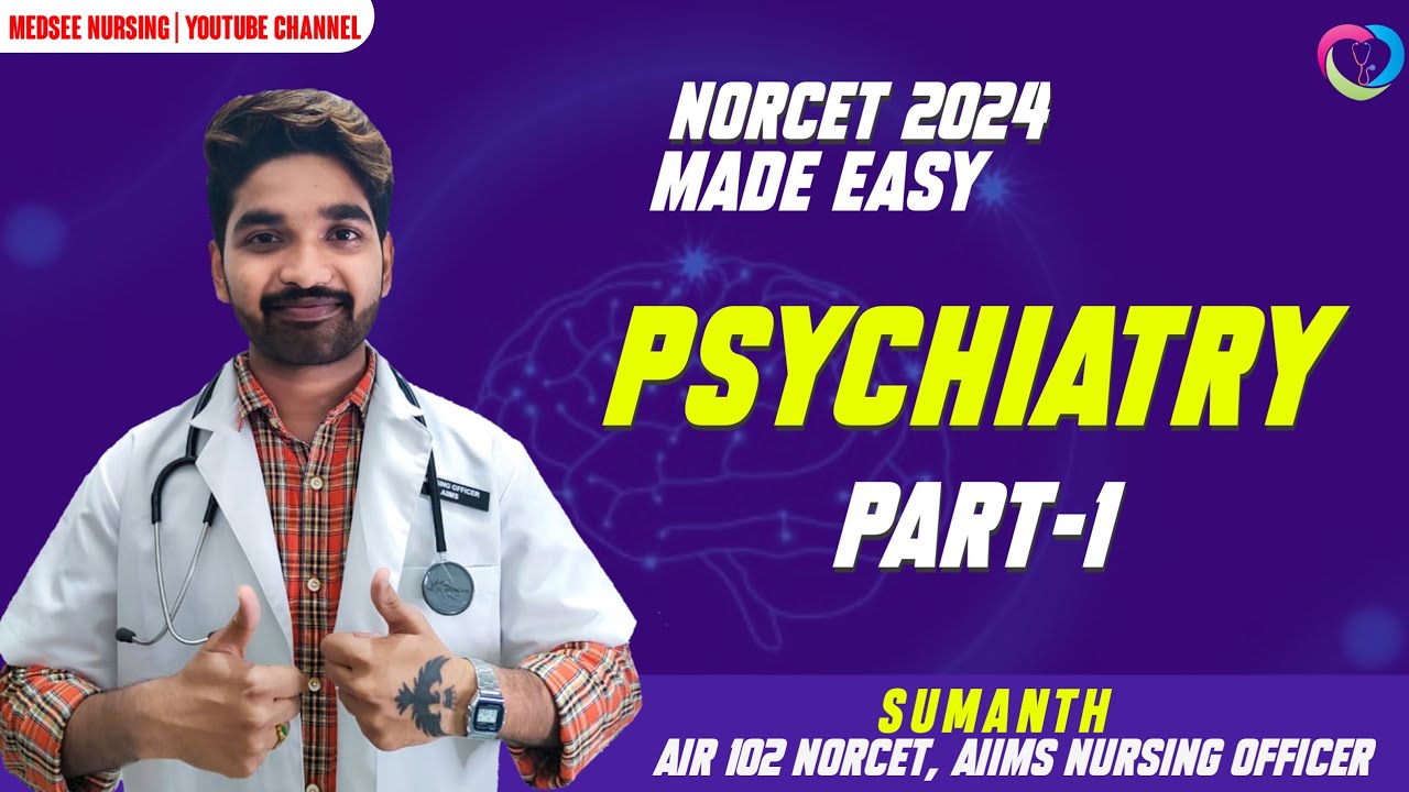 Ultra Rapid Revision 🧠PSYCHIATRY | PART 1  | For Aiims Norcet &other central Exams #aiimsnorcet2024