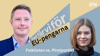 EU-duellen: Johan Nissinen, Folklistan, och Katarina Stensson, Piratpartiet
