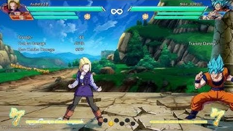 DBFZ - Android 18 Optimal Corner Combo (1 Bar)