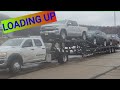 Loading a car trailer. How to load a car hauler.