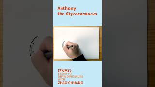 Head Close-up Drawing of a Styracosaurus--Learn to Draw Dinosaurs with ZHAO Chuang