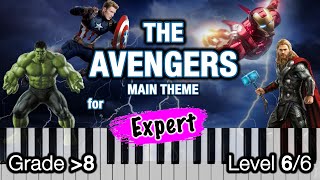 The Avengers Main Theme - Level 6/6 - Piano Cover for Grade "above 8" (Expert)