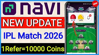 Navi Ipl match 11 Player/Navi refer and earn/Refer and earn in navi app 2026/Navi app IPL Match 2026 screenshot 3