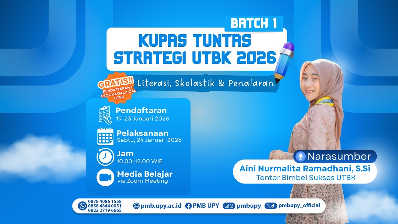 Webinar Kupas Tuntas Strategi UTBK 2026 - Batch 1