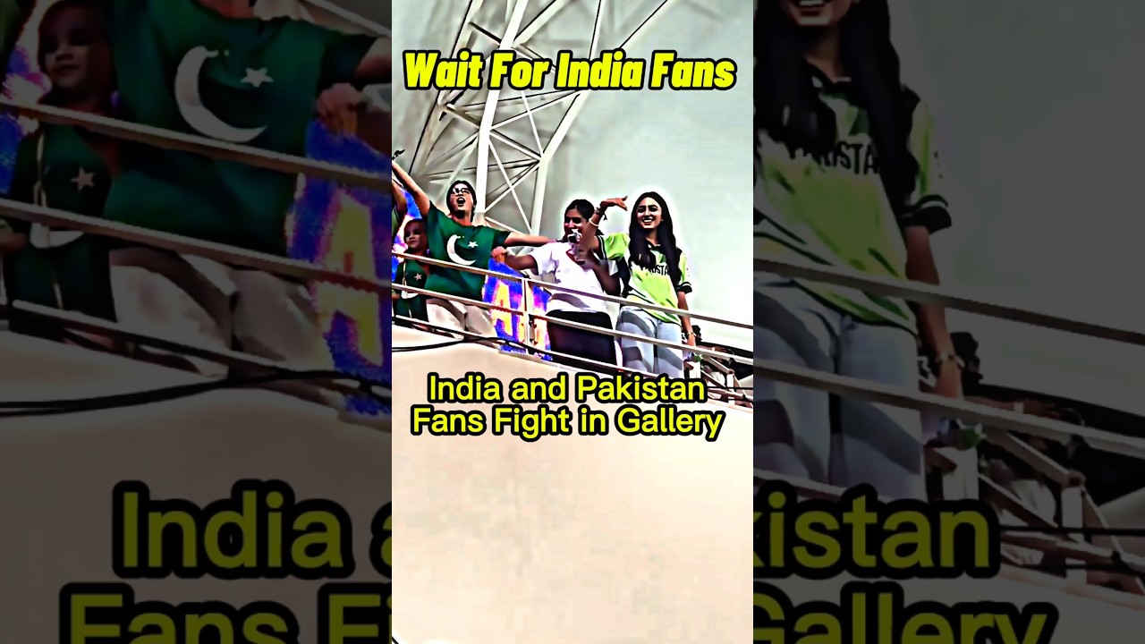 Драка фанатов из Индии и Пакистана в галерее | 