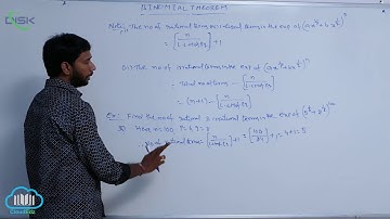 Binomial Theorem for Rational index ||  No.of rational  & Irrational terms || Disk Telangana