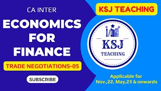 54 Economics For Finance CA Intermediate | Trade Negotiations-05