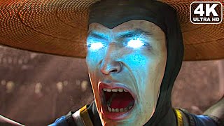 Raiden Destroys Everyone Fight Scene 4K ULTRA HD  MORTAL KOMBAT X