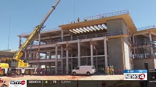 Dothan city hall construction reaches milestone with topping-out ceremony