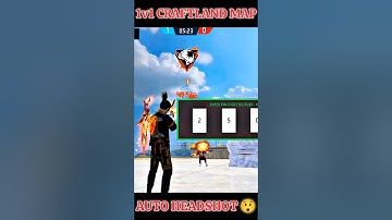 1V1-2V2 New Headshot craftland map code New Pass changed 😱 #shorts #freefire #craftland