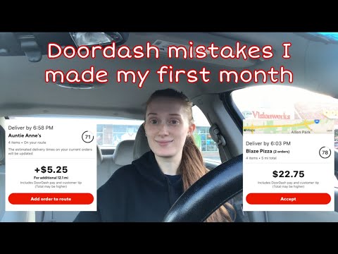 5 Doordash Mistakes I Made In The First Month | Emilee Russell