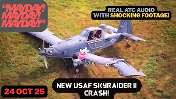 (REAL ATC) Air Force’s Crop Duster Converted Into Attack Plane Crash Lands In Field!