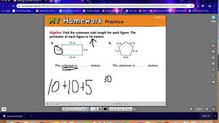 Math Chapter 13 Lesson 2 perimeter video #2