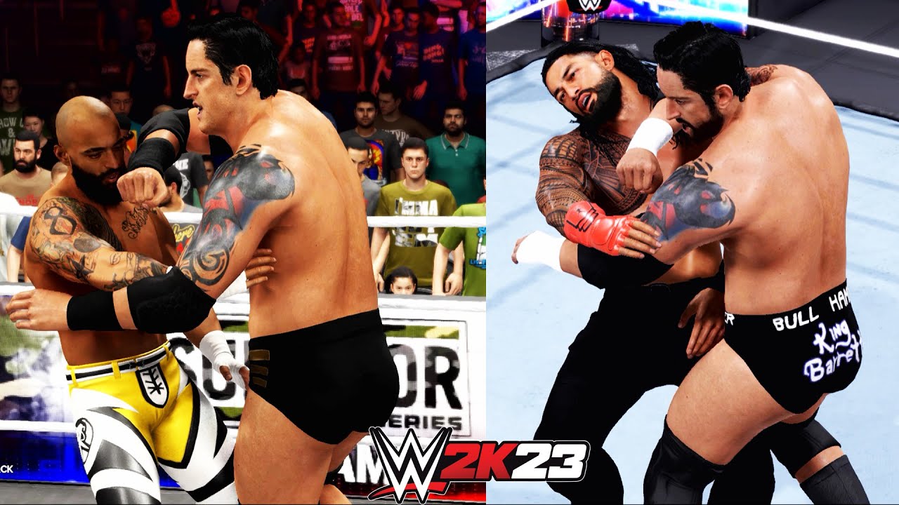 WWE 2K23 Wade Barrett Devastating Bull Hammer Compilation YouTube