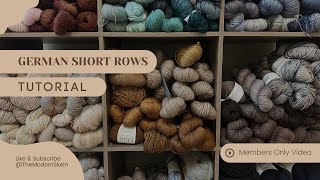 German Short Row Tutorial