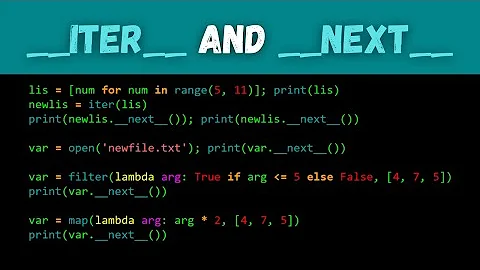 __iter__ and __next__ in Python