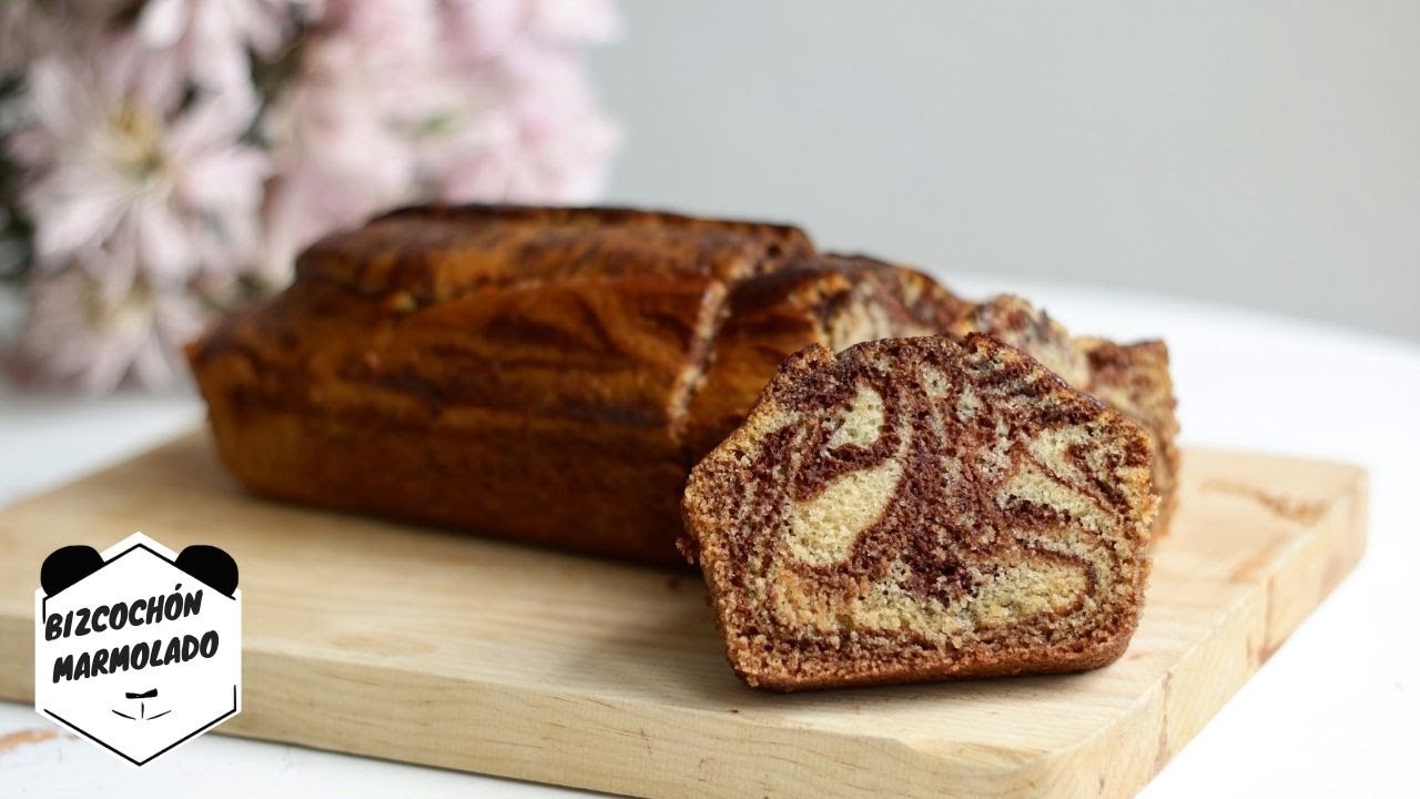 BIZCOCHÓN MARMOLADO VEGANO | Living Like A Panda