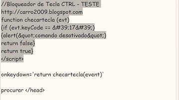 como bloquear o CTRL no blog