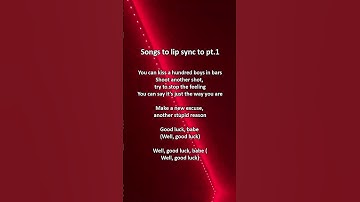 Songs to lipsync to pt.1 #fyp #songstolipsyncto #lipsyncto #lipsync #fypシ