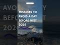 NEET 2026 Mistakes to avoid A day before NEET #neet2026 #neet2026mistakes #neet2026exam #neet