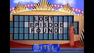 Lost Wheel Of Fortune Episode Uncovered
