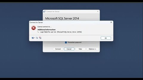 Login failed for user 