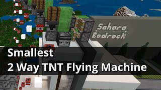 Minecraft Bedrock: Smallest 2 Way TNT Flying Machine Tutorial screenshot 1