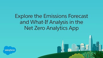 Explore the Emissions Forecast and What-If Analysis in the Net Zero Analytics App