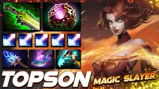 Topson Lina Magic Slayer - Dota 2 Pro Gameplay [Watch \& Learn]