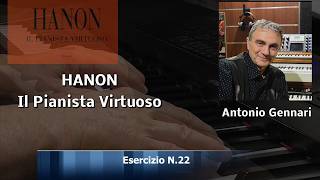 Imparare il pianoforte - Hanon Esercizio 22 - Versione Free Youtube
