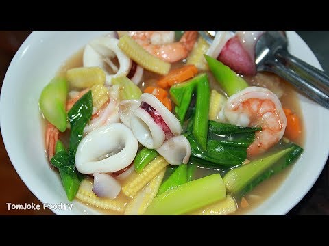 ราดหน้าทะเล เมนูง่ายๆทำให้อร่อยได้ไม่ยาก Thai noodle Seafood