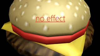 Roblox Chez Burger No Effect Cute766 - roblox hamburger gear id