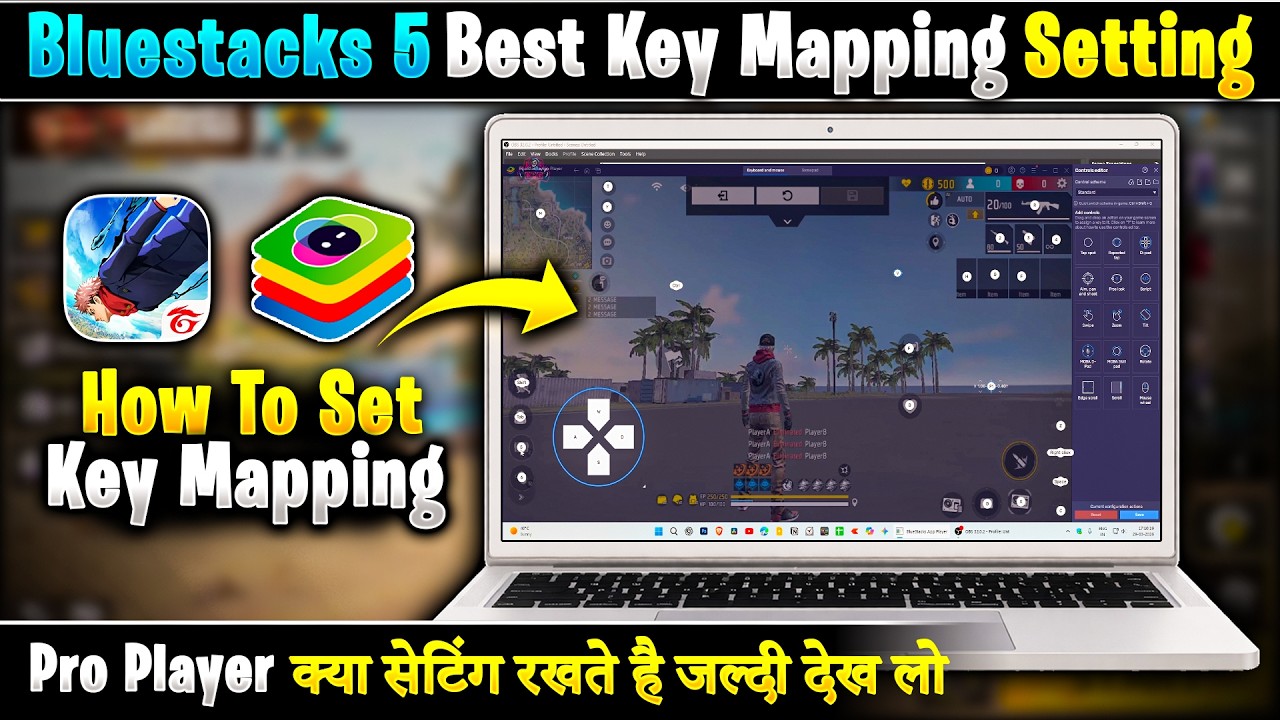 Bluestacks 5 Best Key Mapping Setting For Free Fire | FF Best Custom ...
