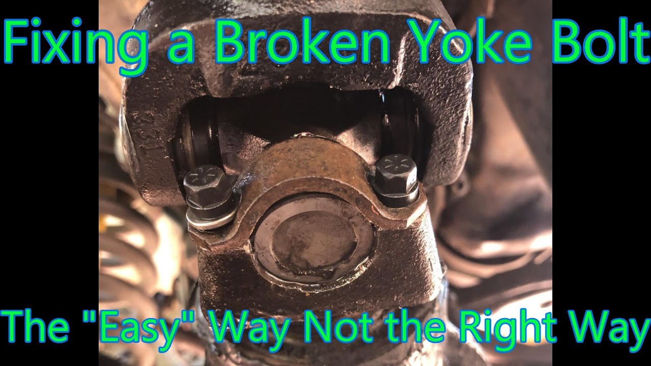 Removing a Broken Bolt From an Axle Yoke YouTube