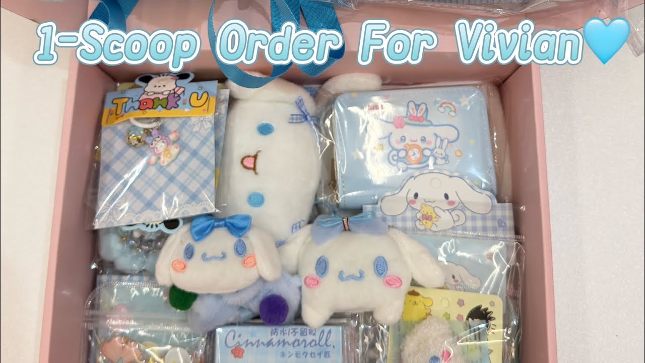 Let’s pack a 1-scoop order for Vivian🩵#sanrio #luckyscoop #mysterybox #kawaii #unboxing 