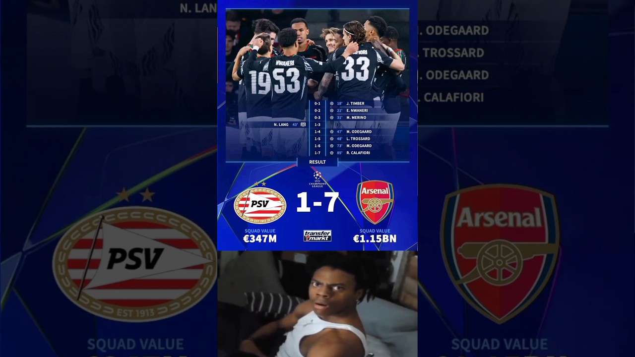 Wait, what the hell was this? 😱Arsenal vs psv 