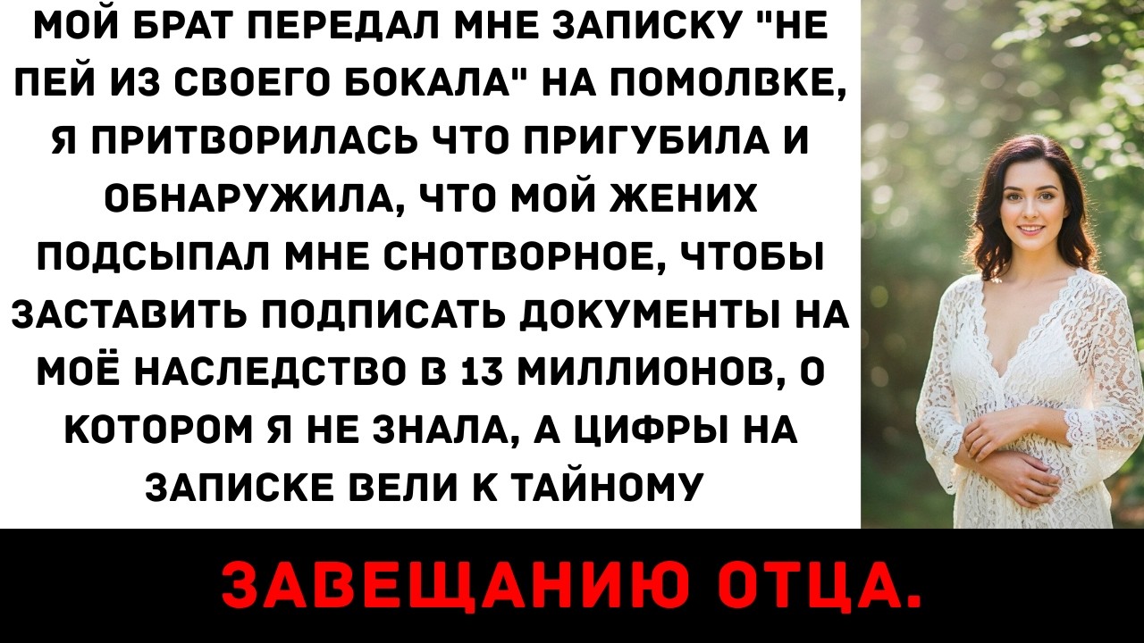 Мой брат передал мне записку со словами:«Не пей из своего стакана», поэтому я притворился, что делаю