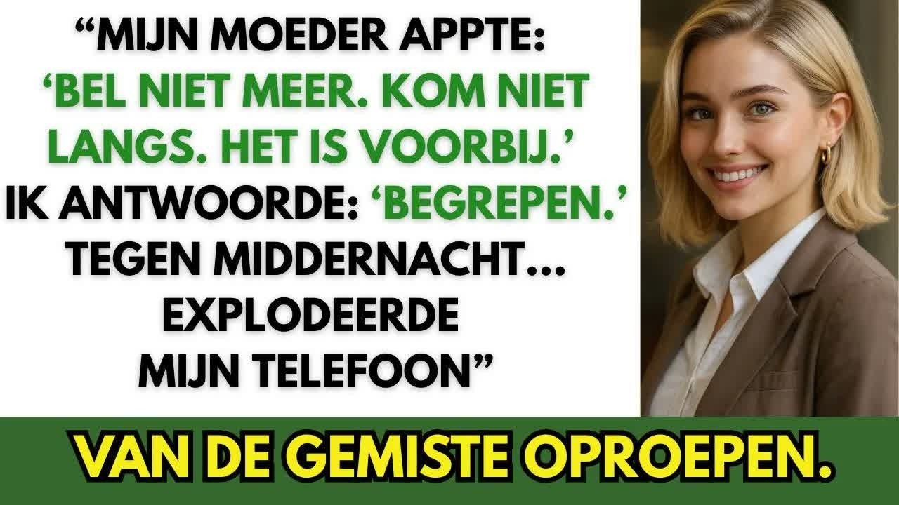 Op dinsdagavond trilde mijn telefoon met een bericht van mijn eigen moeder: "Niet bellen of langskomen. We zijn klaar." Jarenlang had ik hun ziekenhuisrekeningen betaald, de schulden van mijn...
