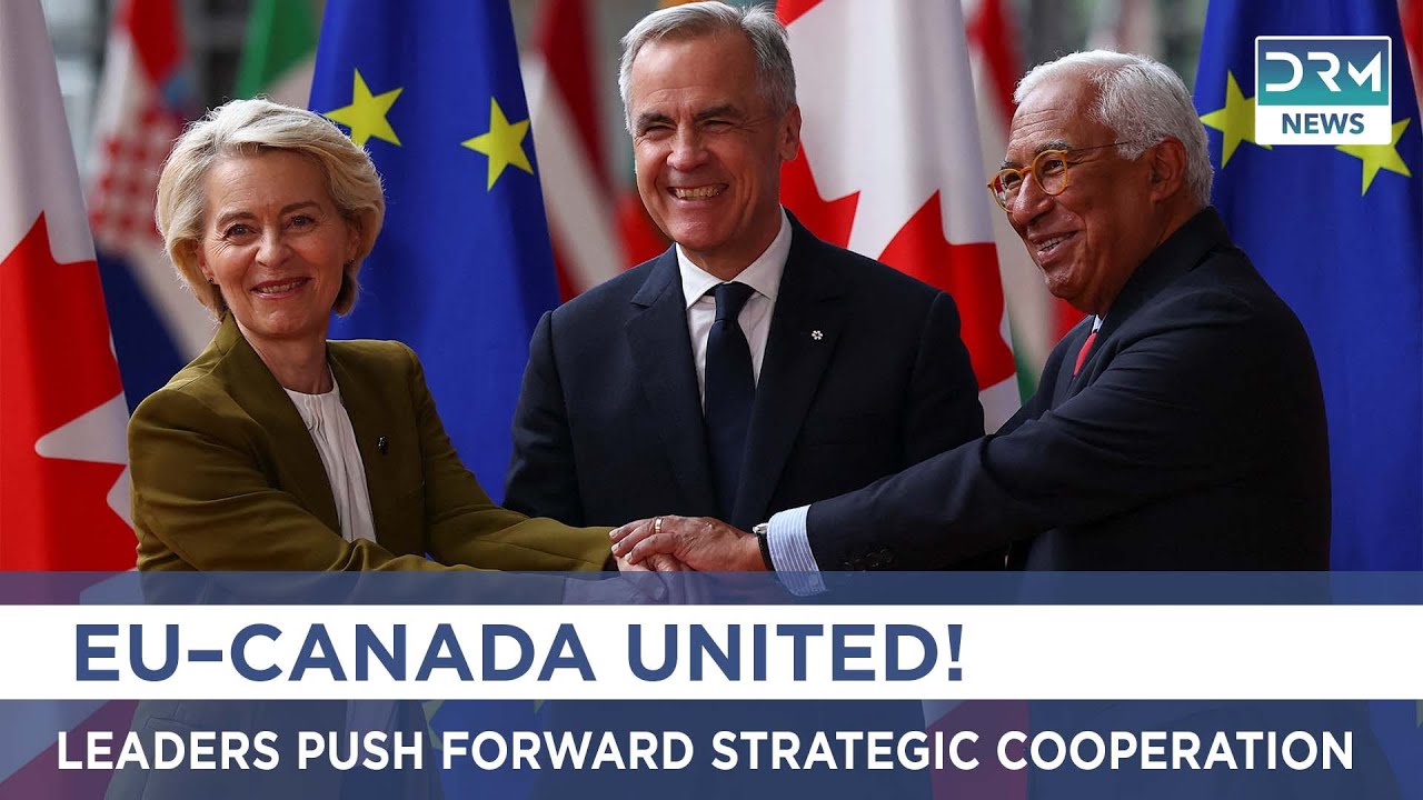 EU: Canada Strengthen Ties at Brussels Summit | Von der Leyen, Costa, Carney Briefing | AC1Z