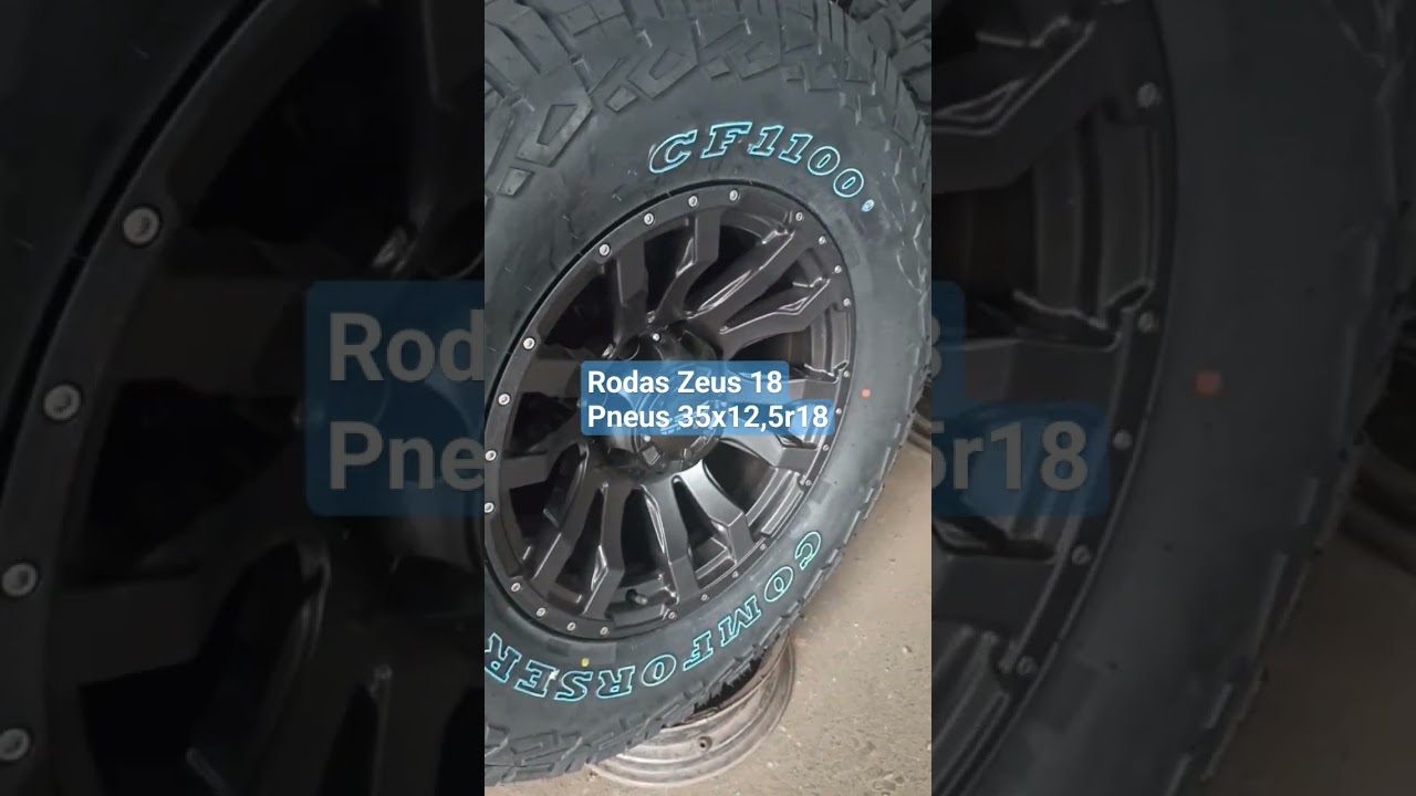 Rodas Zeus 18x9 ET0 8x165 RAM + Pneus 35x12,5r18 AT  CF1100 R$ 13.900, R7IMPORT wats 45 999505832