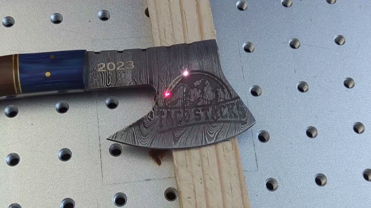 Laser Engraiving an Axe Taco Stacks