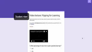 Flipping Your Classroom With Google Forms
