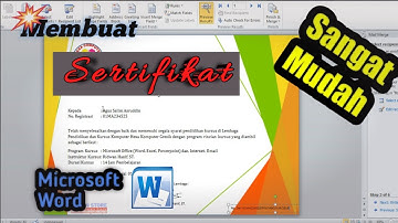 Cara Membuat SERTIFIKAT menggunakan fitur Mail Merge di Microsoft Word