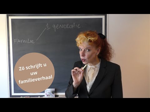 Video: Hoe Schrijf Je Een Familieverhaal?