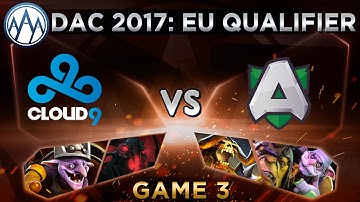 Cloud9 vs Alliance Game 3 - DAC 2017 Europe Qualifier - @DotaCapitalist & @BTSGoDz